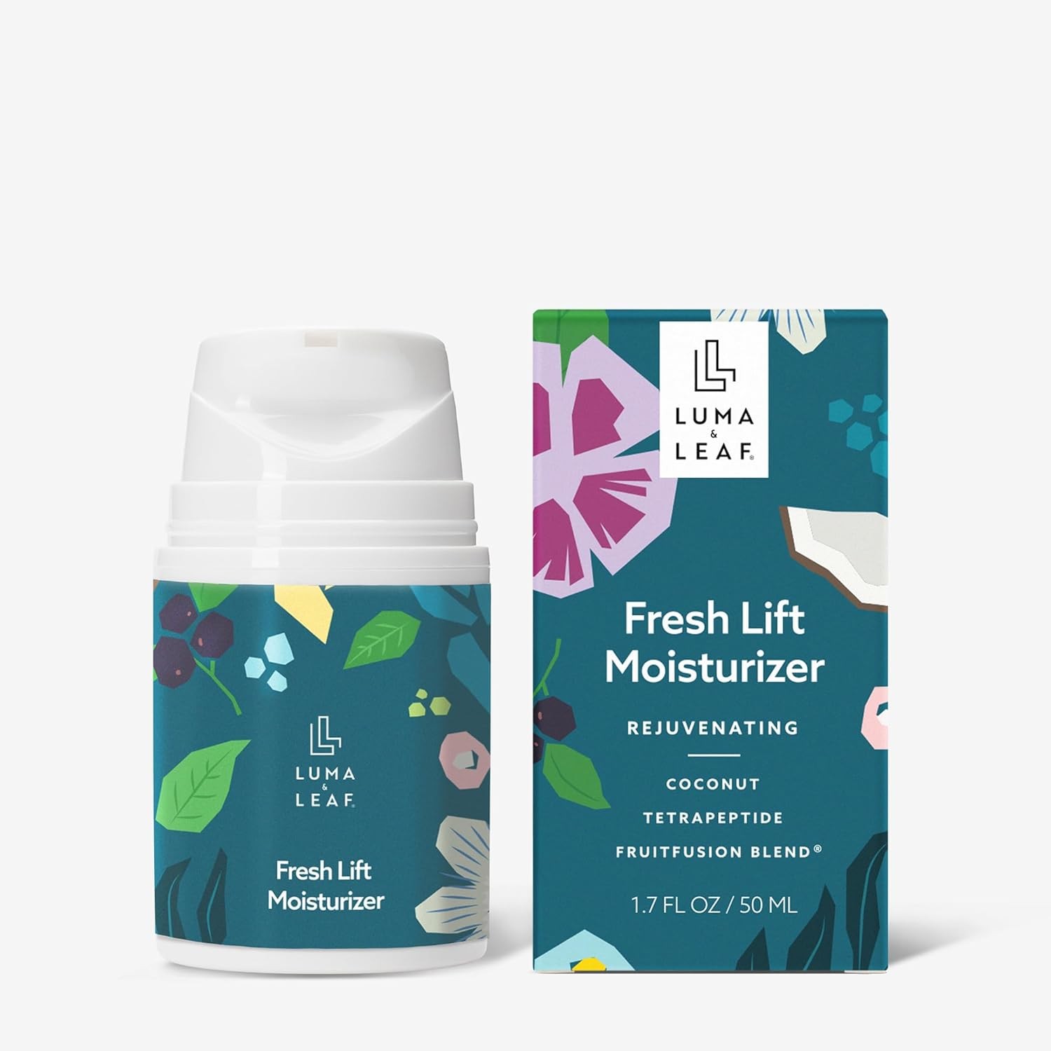 LUMA & LEAF 1.7 FL Oz Fresh Lift Facial Moisturizer - Boost Collagen Production with Skin Daily Hydration Moisturizer - Advanced Natural Formula of Moisturizing Cream with Tetrapeptide