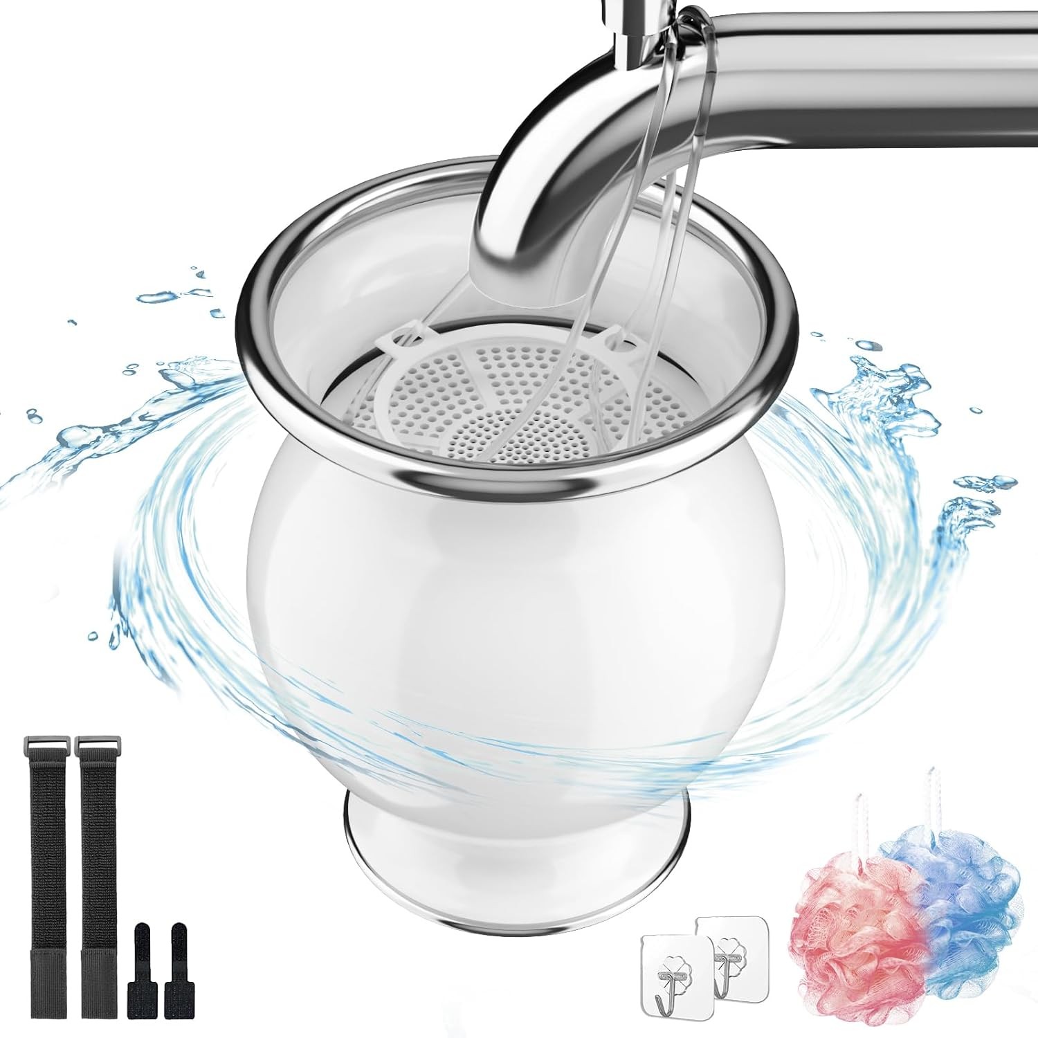Bath Ball Filter - 9 Stages Bath Filter- Removes Hundreds of Contaminants, BPA Free, Purify Your Bathwater for Healthier Skin and Hair, 5000 Gallons of Filtration