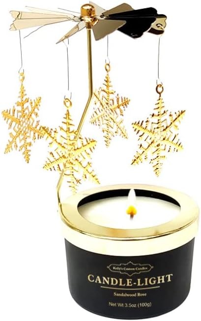Birthday Gifts for Women,Birthday Gifts for Wife,Rotatable Snowflake Candle Gift for Her,Unique Candle Gifts for Colleague,Mom and Wife,Birthday,Anniversary,Christmas and Thanksgiving.