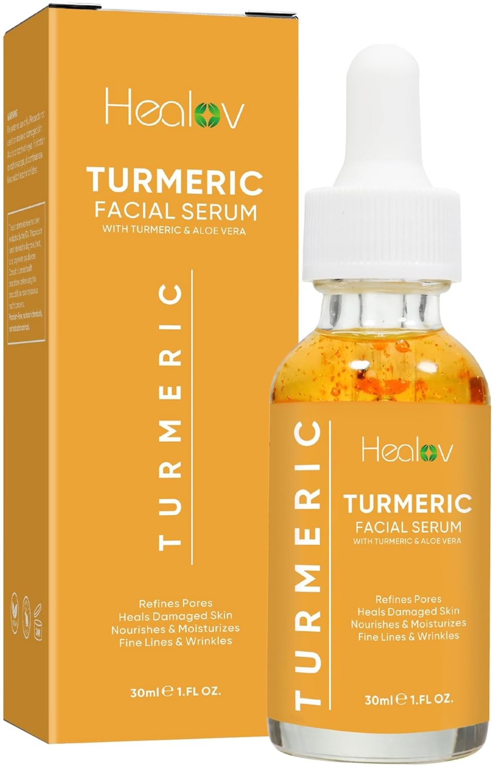 Turmeric Serum for Face & Body - All Natural Turmeric Skin Brightening Serum for Dark Spots - Turmeric Facial Repair Serum Cleanses Skin, Fights Acne, Evens Tone, Minimizes Pores - Pure Turmeric Oil